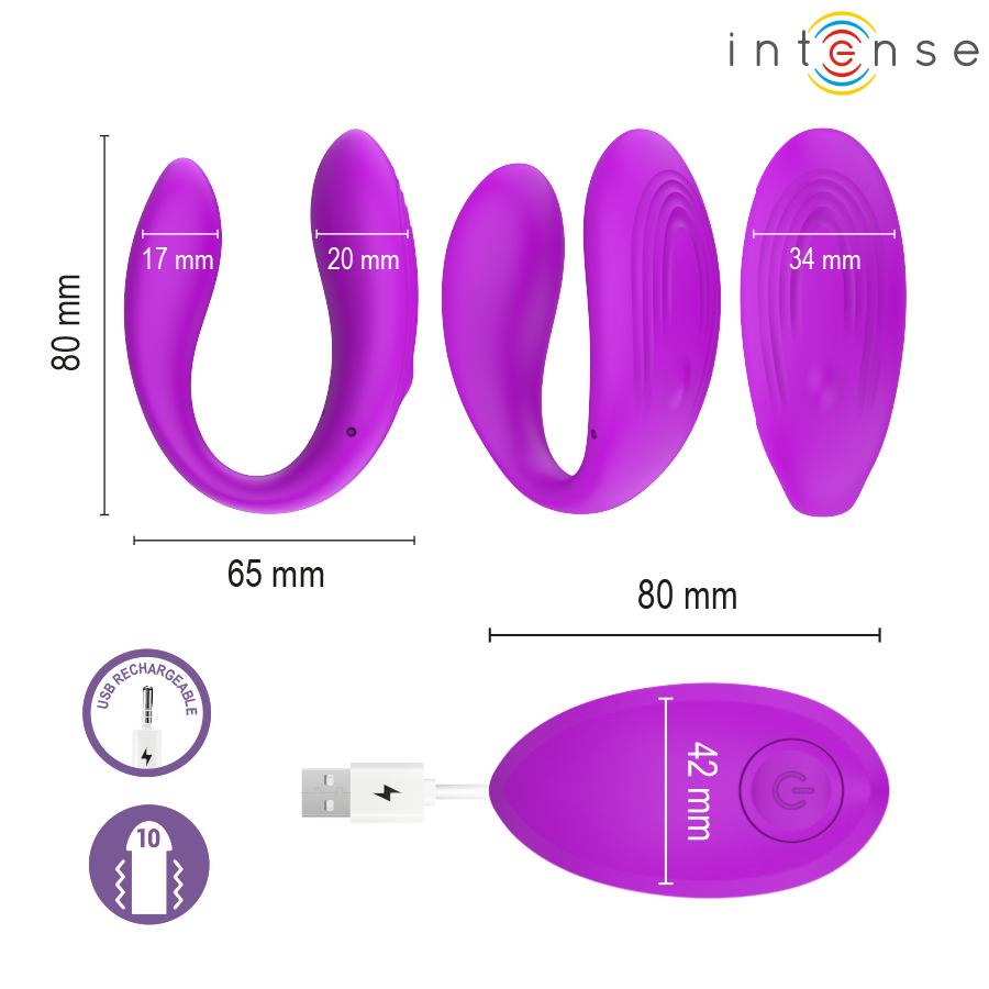 INTENSE - NORA STIMULATEUR À PINCE VIBRANTE VIOLET – Image 4