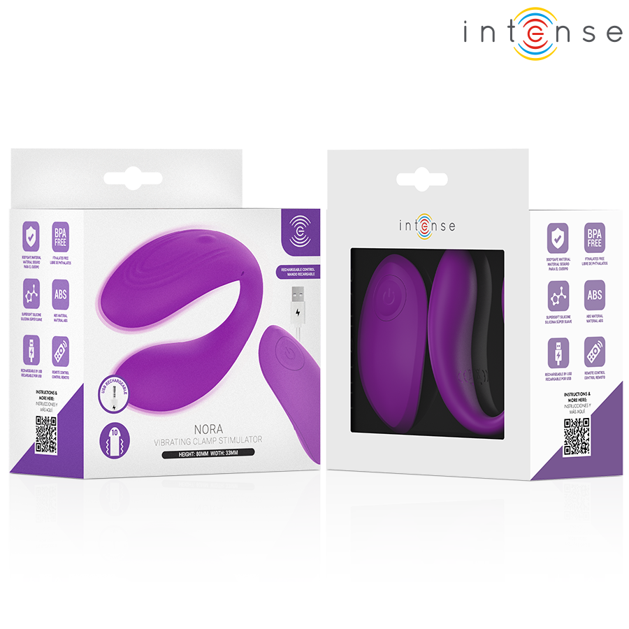 INTENSE - NORA STIMULATEUR À PINCE VIBRANTE VIOLET – Image 6