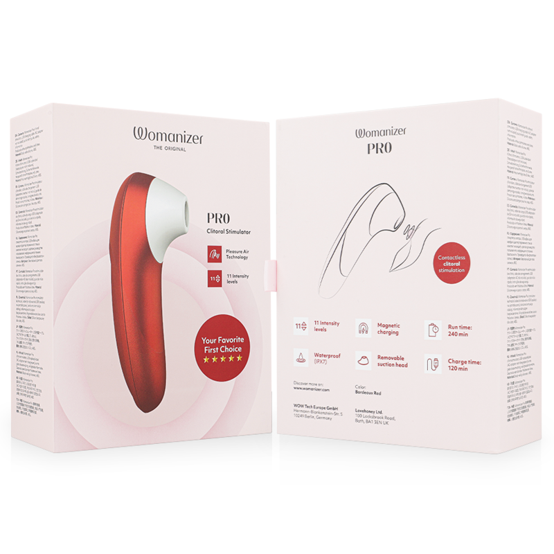 WOMANIZER - STIMULATEUR CLITORIAL VIBRANT PRO BORDEAUX – Image 4