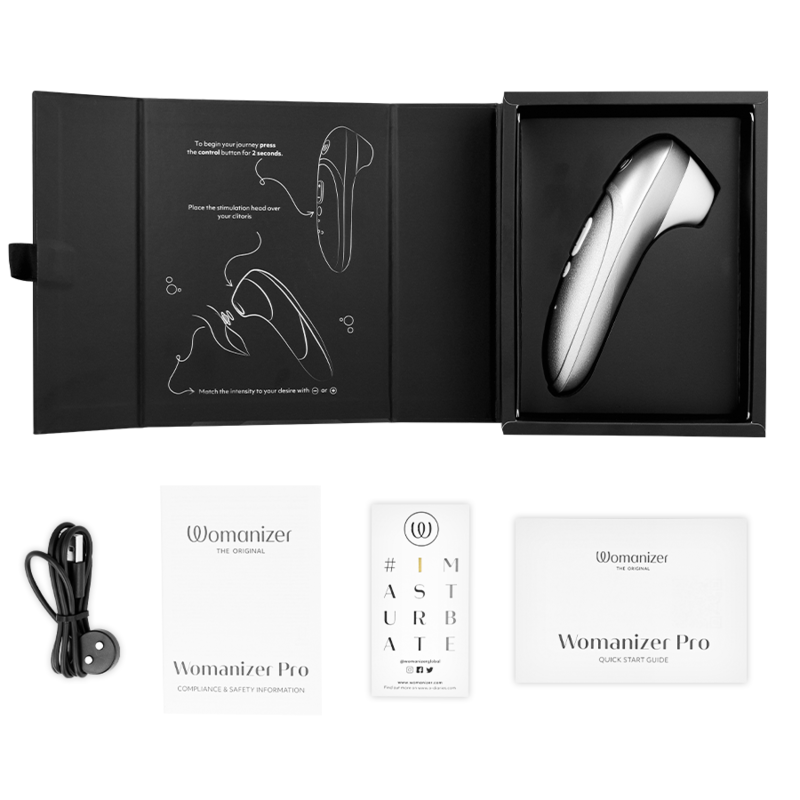 WOMANIZER - STIMULATEUR CLITORIAL VIBRANT PRO GRIS ARGENTÉ – Image 5