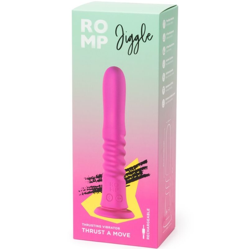 ROMP - JIGGLE VIBRADOR UP AND DOWN CON VENTOSA ROSA - Imagen 2
