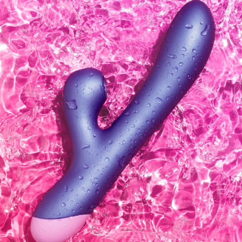 ROMP - PULSE VIBRADOR RABBIT DUAL PUNTO G AZUL ELÉCTRICO - Imagen 2