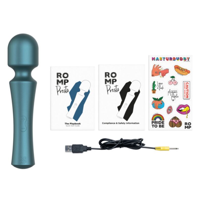 ROMP - PRESTO MINI VIBRATORE A BACCHETTA CON TESTINA FLESSIBILE VERDE - immagine 11