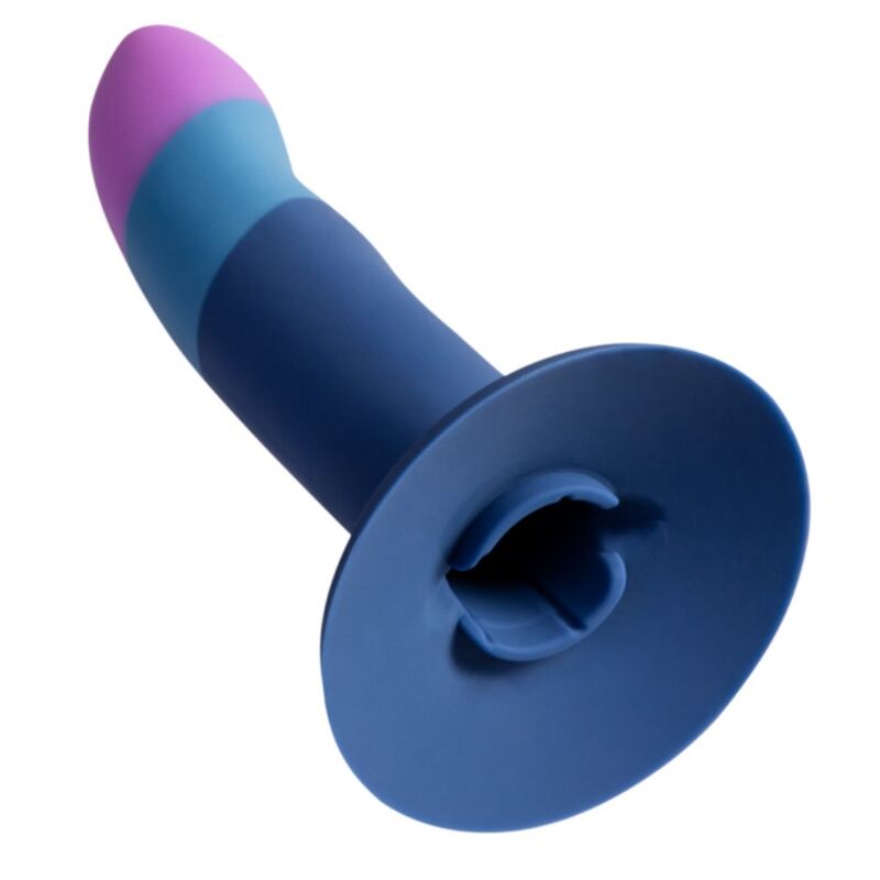 ROMP - PICCOLO ARNÉS + DILDO SILICONA CON VENTOSA TRICOLOR 14 CM - Imagen 4