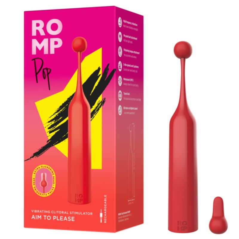 ROMP - POP STIMOLATORE CLITORIDEO AD ALTA FREQUENZA ROSSO - immagine 8