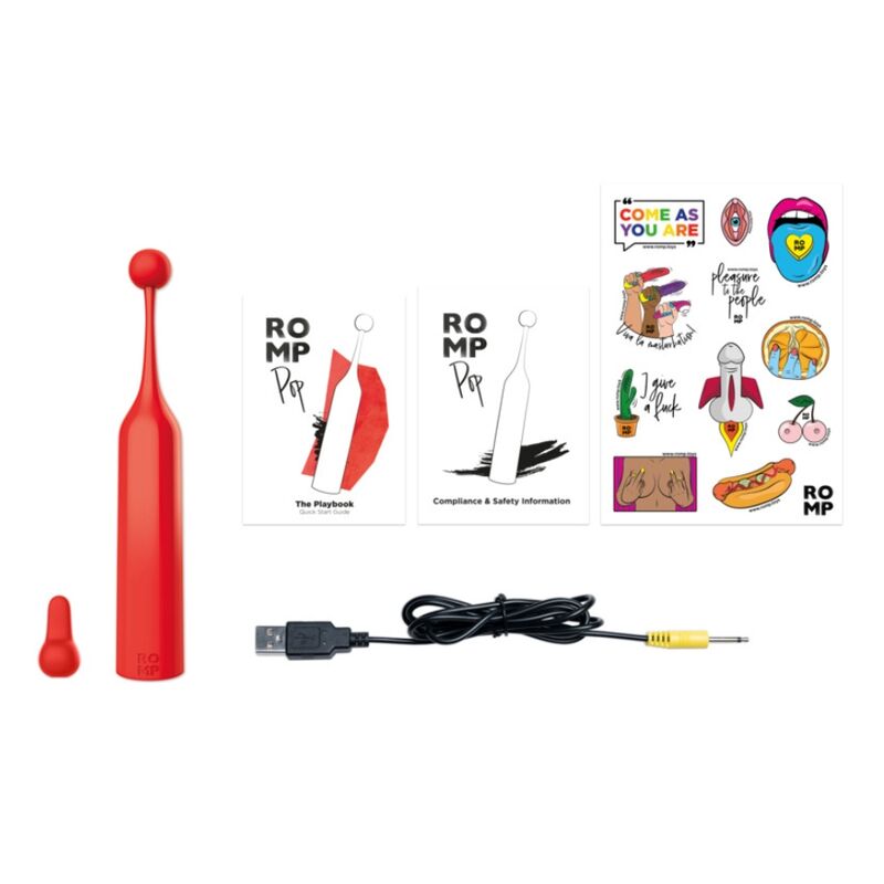 ROMP - POP STIMOLATORE CLITORIDEO AD ALTA FREQUENZA ROSSO - immagine 13