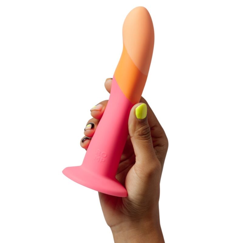 ROMP - DIZI DILDO IN SILICONE CON VENTOSA TRICOLORE 18 CM - immagine 2
