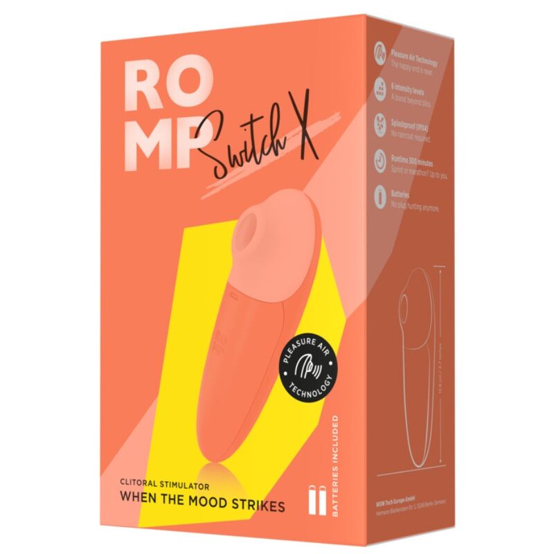 ROMP - SWITCH X STIMULATEUR CLITORIAL 6 NIVEAUX ORANGE – Image 9
