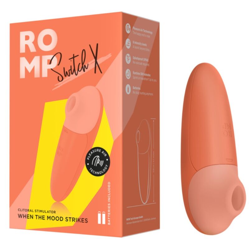 ROMP - SWITCH X STIMULATEUR CLITORIAL 6 NIVEAUX ORANGE – Image 10