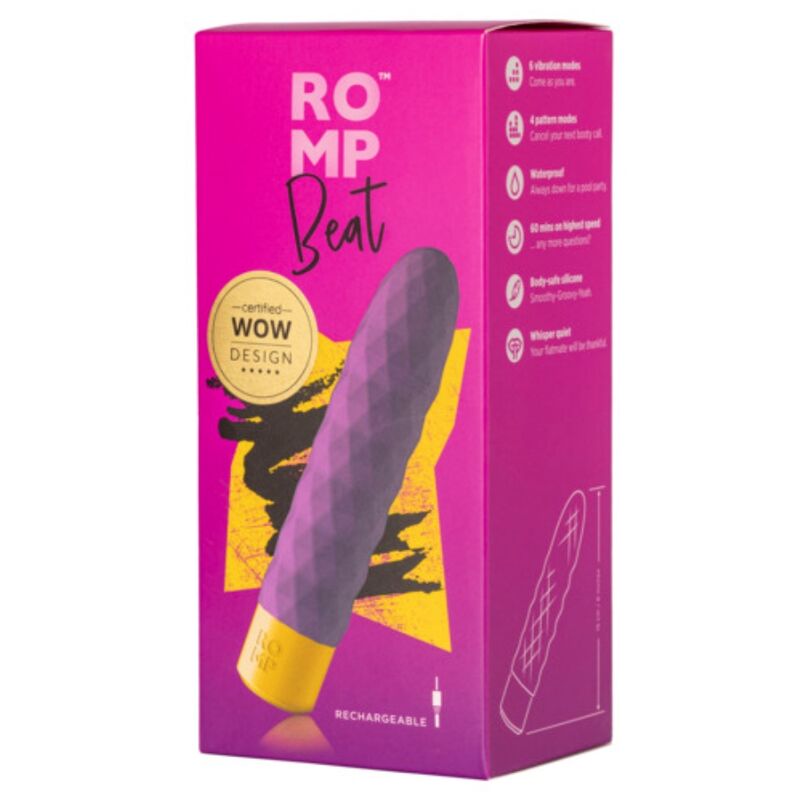 ROMP - BEAT MINI BALA VIBRADORA MULTIFUNCIÓN VIOLETA - Imagen 8