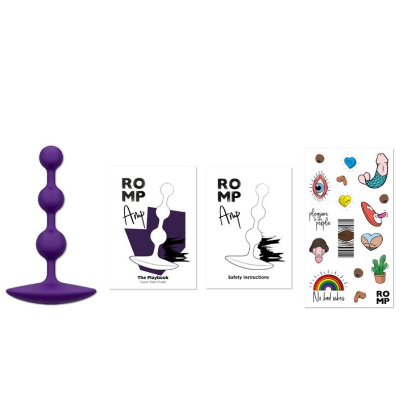ROMP - AMP CONTAS ANAL DE SILICONE FLEXÍVEIS ROXAS 12,5 CM ROXAS - Image 12