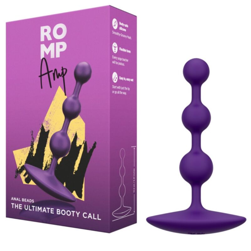 ROMP - AMP CONTAS ANAL DE SILICONE FLEXÍVEIS ROXAS 12,5 CM ROXAS - Image 6