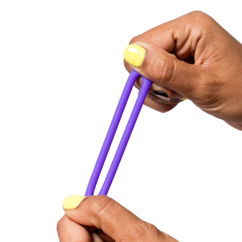 ROMP - REMIX TRIO ENSEMBLE DE 3 ANNEAUX PÉNIS EN SILICONE VIOLETTES – Image 2