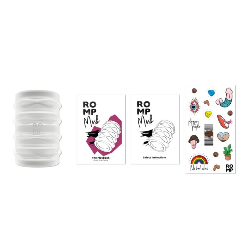 ROMP - MOSH MASTURBADOR MASCULINO TRANSPARENTE CON FUNDA REVERSBLE DE 6 CM - Imagen 12