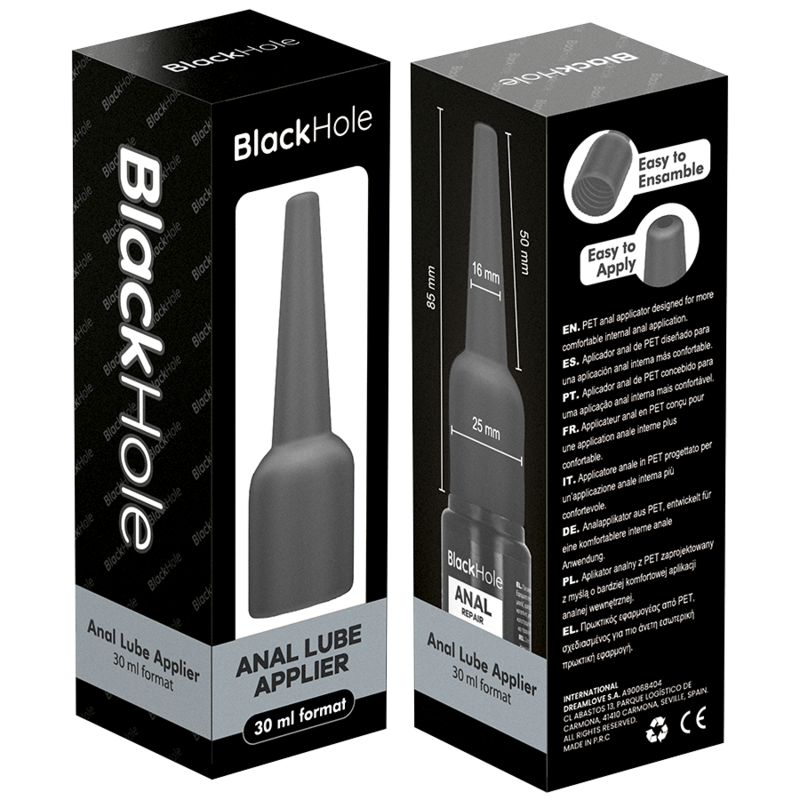 BLACK HOLE - APLICADOR DE LUBRICANTE ANAL TALLA S 30 ML - Imagen 8