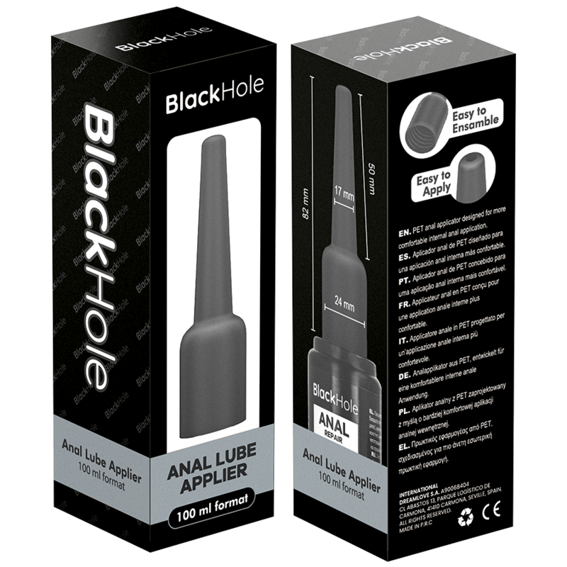 BLACK HOLE - APLICADOR DE LUBRICANTE ANAL TALLA L 100 ML - Imagen 3