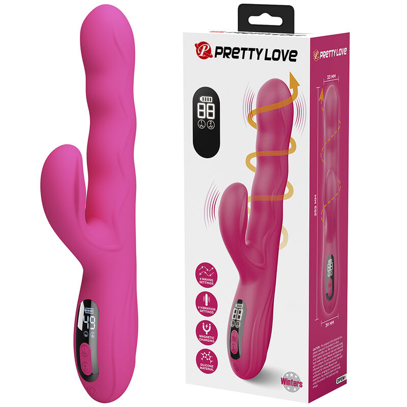 PRETTY LOVE - VIBRATEUR LAPIN MULTIFONCTION WINTERS AVEC AFFICHAGE LED ROSE – Image 10