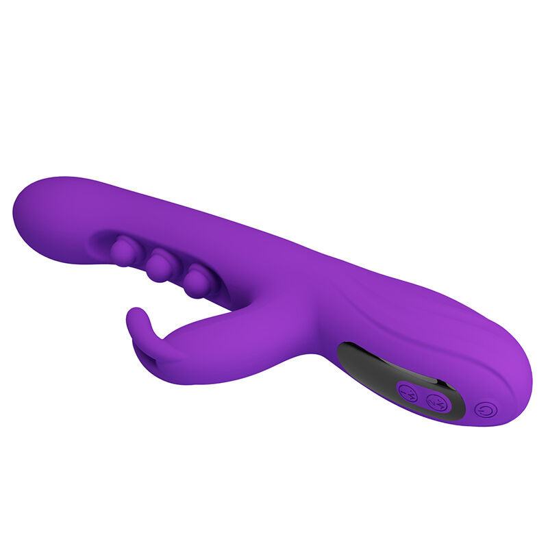PRETTY LOVE - VIBRATEUR LAPIN SABIEN AVEC STIMULATION PAR TAPOTEMENTS ET LED VIOLETTE – Image 4