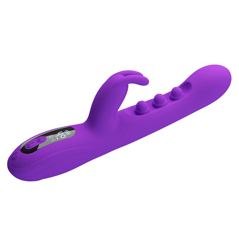 PRETTY LOVE - VIBRATEUR LAPIN SABIEN AVEC STIMULATION PAR TAPOTEMENTS ET LED VIOLETTE – Image 2