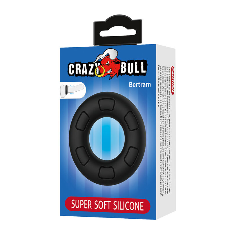CRAZY BULL - ANNEAU PÉNAL EN SILICONE SUPER DOUX BERTRAM NOIR – Image 5