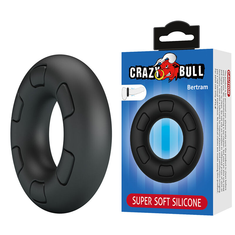 CRAZY BULL - ANNEAU PÉNAL EN SILICONE SUPER DOUX BERTRAM NOIR – Image 8