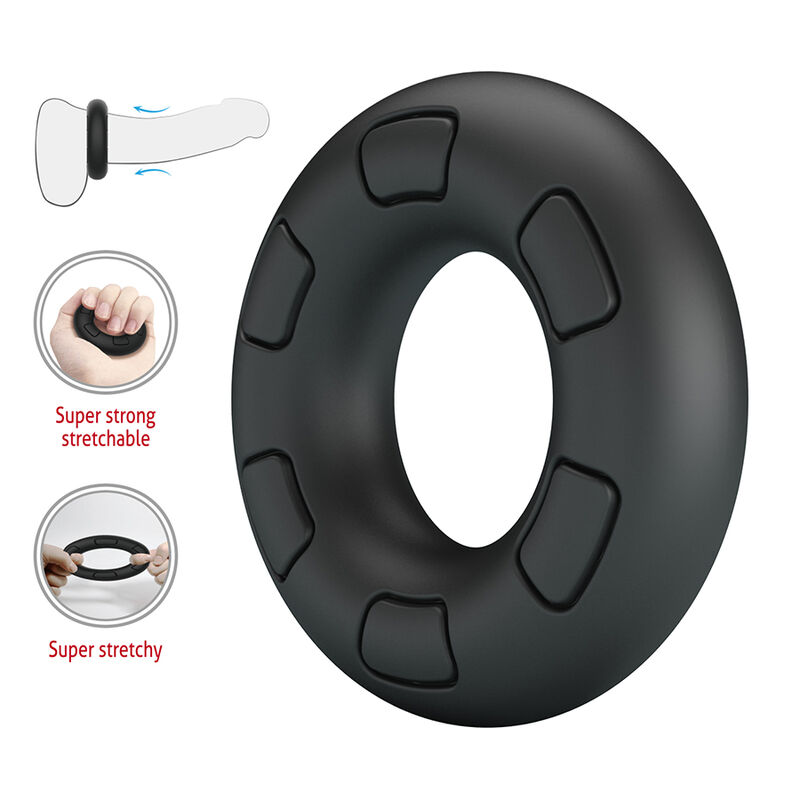 CRAZY BULL - ANNEAU PÉNAL EN SILICONE SUPER DOUX BERTRAM NOIR – Image 6