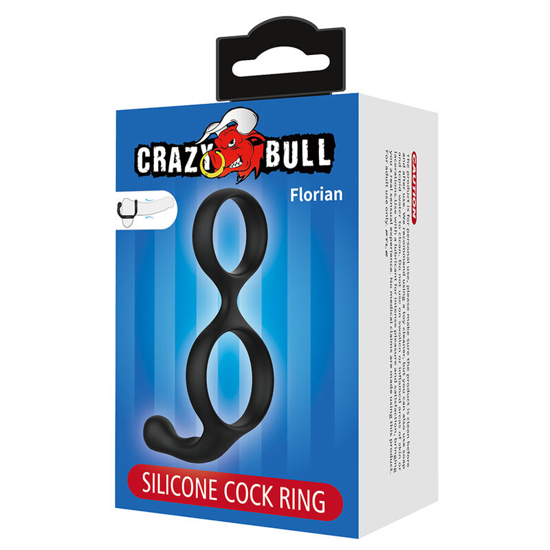 CRAZY BULL - FLORIAN DOUBLE ANNEAU DE PÉNIS ET DE TESTICULES NOIR – Image 3