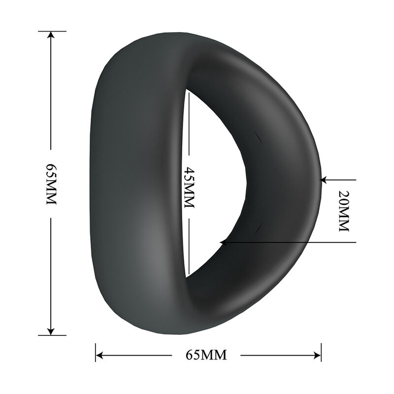 CRAZY BULL - VALEN ANILLO PARA PENE ERGONÓMICO SILICONA NEGRO - Imagen 5