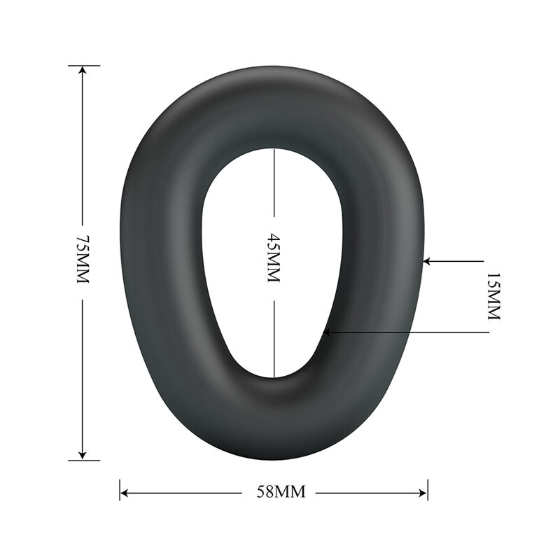 CRAZY BULL - VESPER ANILLO PARA PENE SUPER SOFT SILICONA NEGRO - Imagen 3