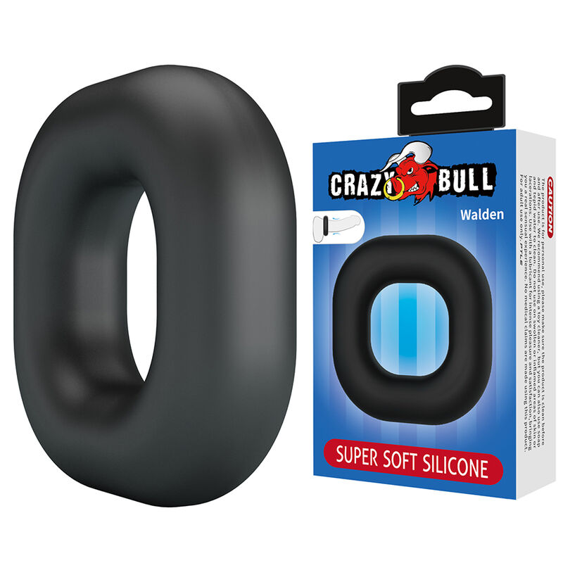 CRAZY BULL - WALDEN ANNEAU PÉNAL EN SILICONE SUPER DOUX NOIR – Image 6