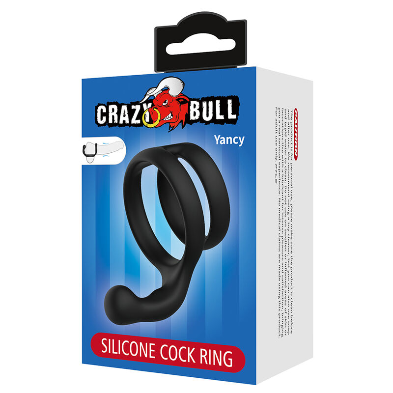 CRAZY BULL - YANCY DOUBLE ANNEAU DE PÉNIS ET DE TESTICULES NOIR – Image 7
