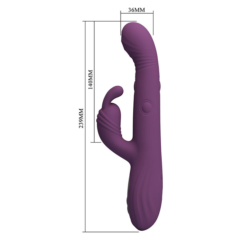 PRETTY LOVE - DEE VIBRATEUR LAPIN MULTIFONCTION OSCILLANT ET À PERCUSSION VIOLET – Image 2