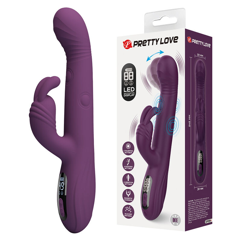 PRETTY LOVE - DEE VIBRATEUR LAPIN MULTIFONCTION OSCILLANT ET À PERCUSSION VIOLET – Image 10
