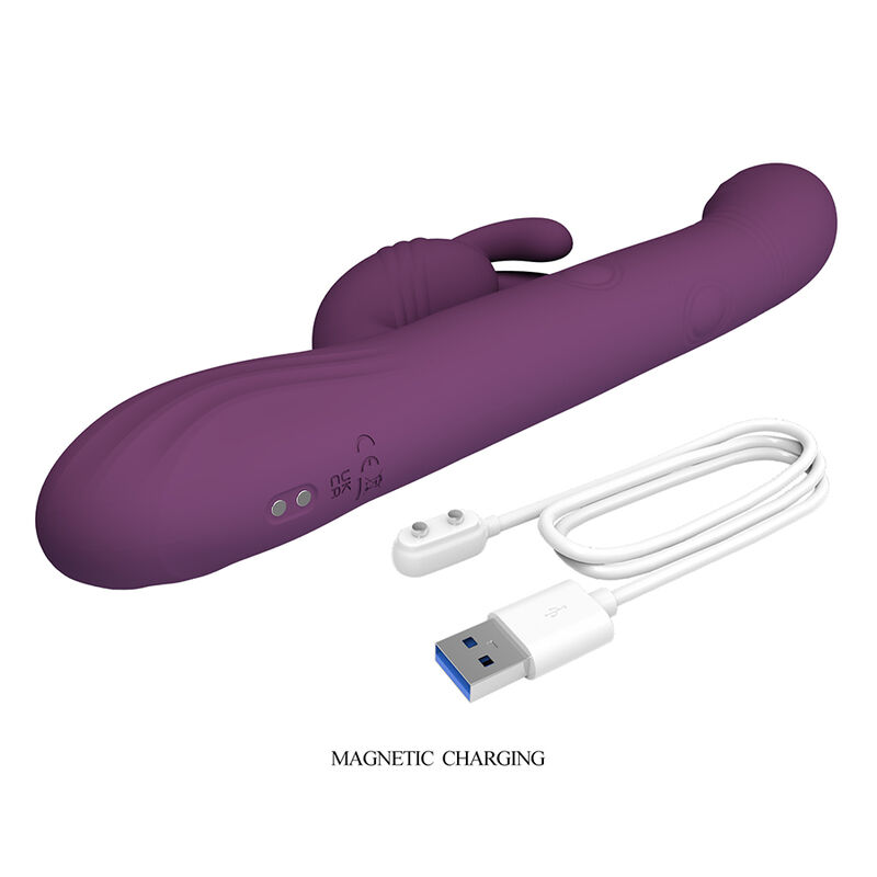 PRETTY LOVE - DEE VIBRATEUR LAPIN MULTIFONCTION OSCILLANT ET À PERCUSSION VIOLET – Image 5