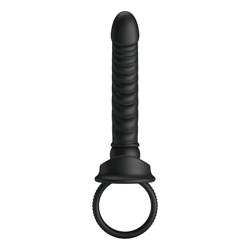 PRETTY LOVE - MERRITT VIBRADOR ANAL CON ANILLO Y VIBRACIÓN NEGRO - Imagen 6