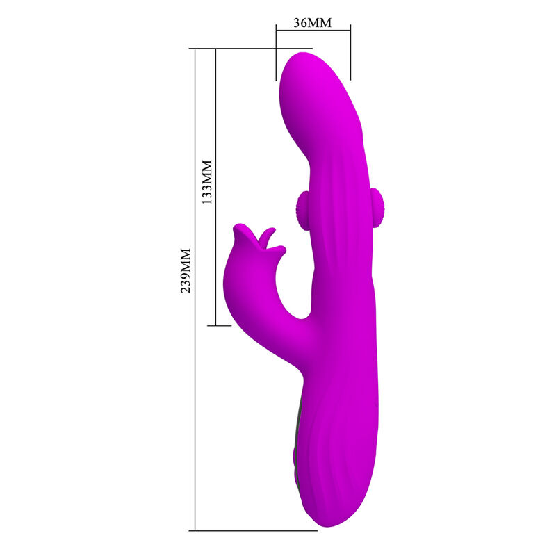 PRETTY LOVE - VIBRATEUR OSCILLANT LAPIN YALANDA AVEC AFFICHAGE LED VIOLET – Image 5