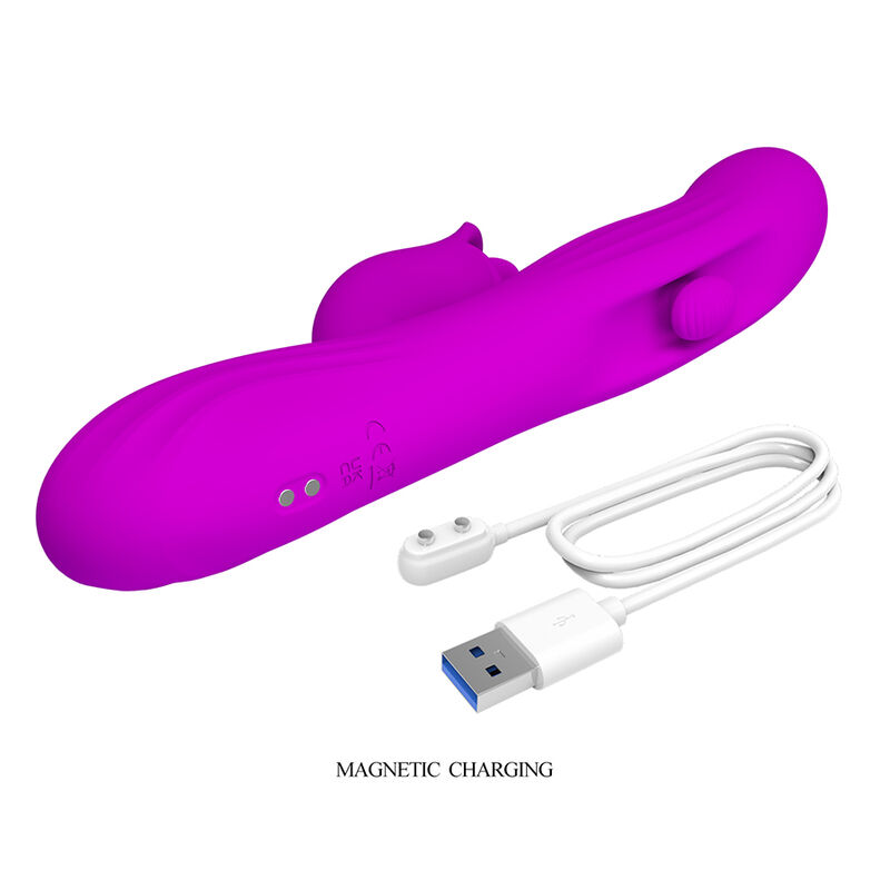 PRETTY LOVE - VIBRATEUR OSCILLANT LAPIN YALANDA AVEC AFFICHAGE LED VIOLET – Image 7