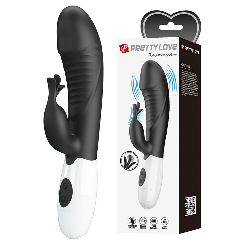 PRETTY LOVE - RASMUSSEN VIBRADOR RABBIT 30 FUNCIONES NEGRO - Imagen 7