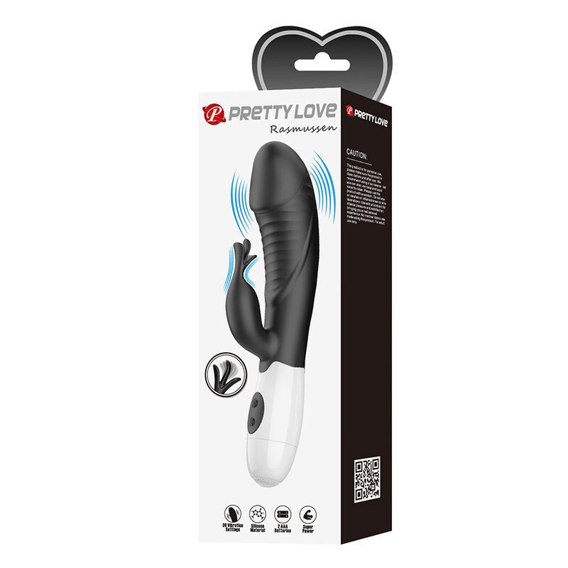 PRETTY LOVE - RASMUSSEN VIBRADOR RABBIT 30 FUNCIONES NEGRO - Imagen 6