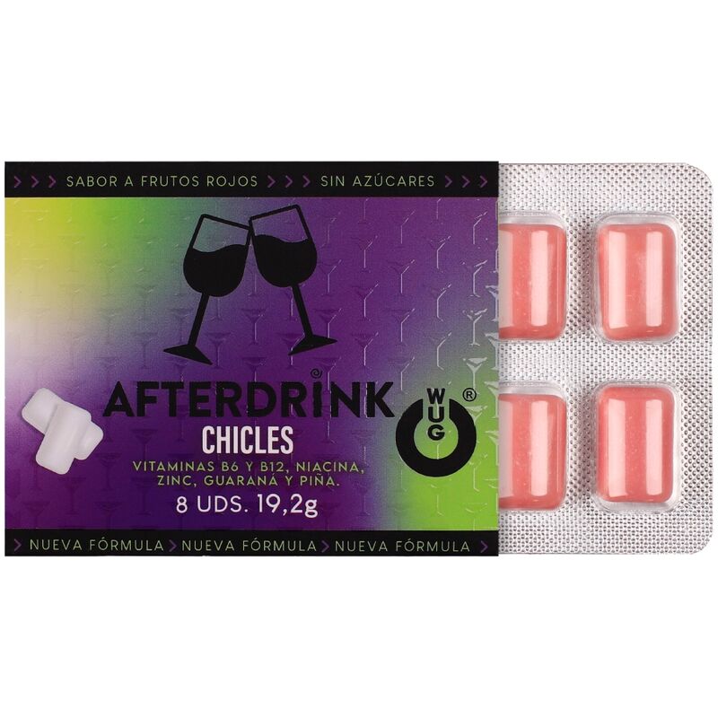 WUG After Drink – The functional chewing gum that helps you regain energy after a night out. BLISTER OF 8 UNITS - Image 2