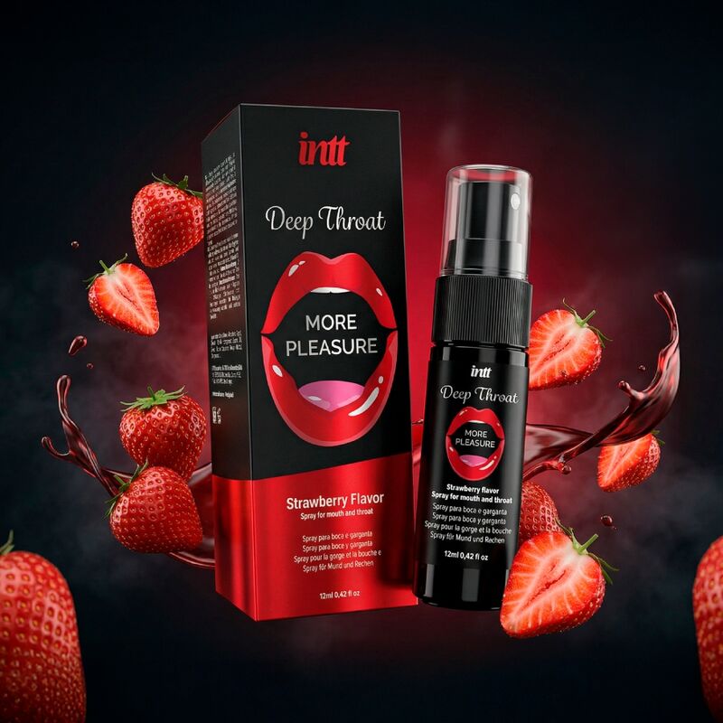 INTT - SPRAY ORAL POUR PLUS DE PLAISIR ET DE GORGE PROFONDE, SAVEUR FRAISE – Image 3