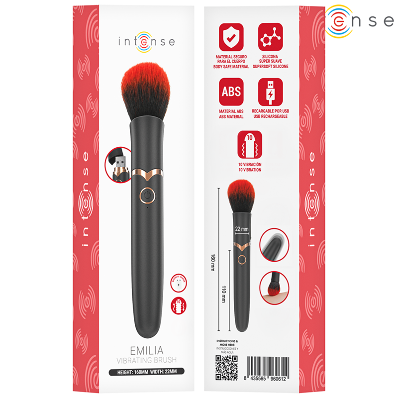 INTENSE - EMILIA VIBRADOR BROCHA 10 VIBRACIONES 16 CM - Imagen 7