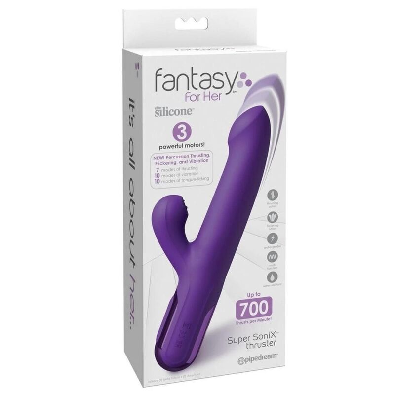 FANTASY FOR HER- VIBRATEUR SUPER SONIX THRUSTER LAPIN VIOLET – Image 7