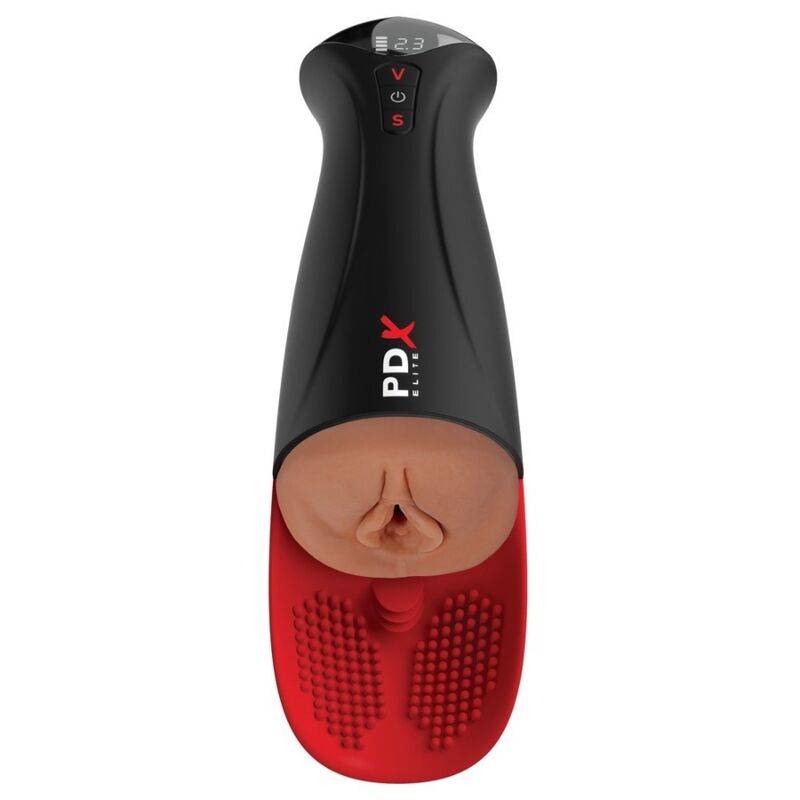 PDX ELITE - MASTURBADOR AUTOMÁTICO FAP-O-MATIC PRO XL VIBRADOR MARRÓN 34.9 CM - Imagen 2