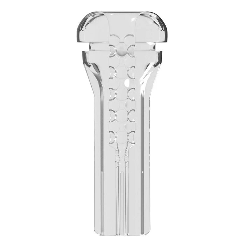 PDX ELITE - MASTURBADOR TRANSPARENTE VIEWTUBE PLUS SEE-THRU EZ-GRIP 21 CM - Imagen 2