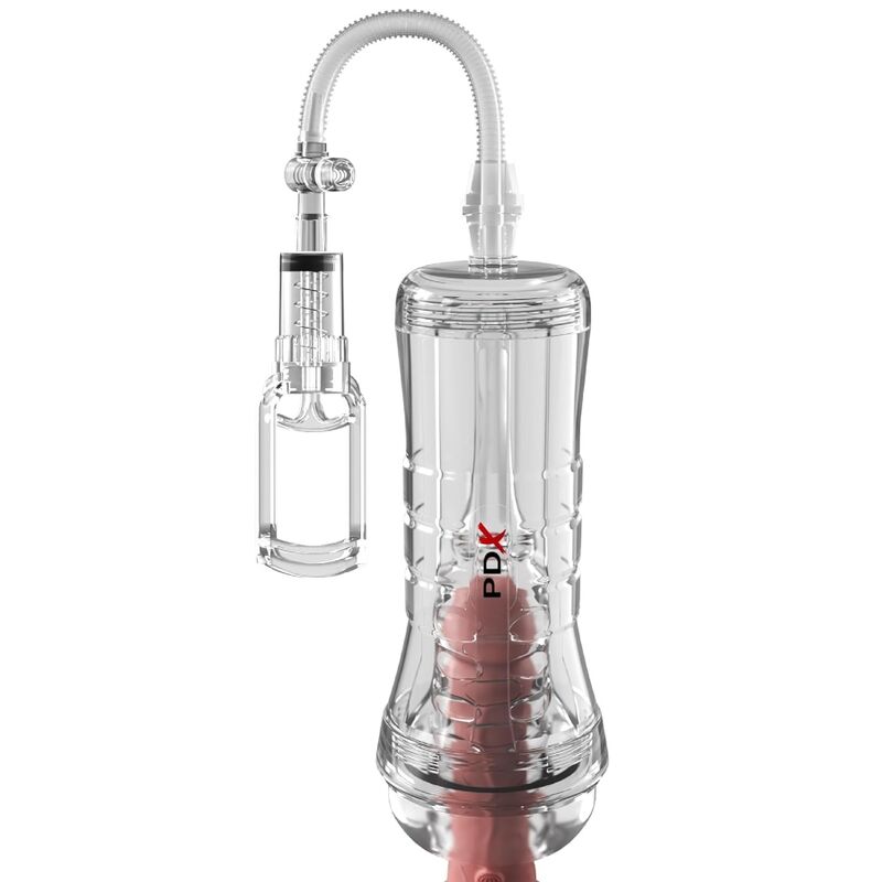 PDX ELITE - MASTURBADOR TRANSPARENTE VIEWTUBE VAC XXL CON BOMBA DE SUCCIÓN 27.3 CM - Imagen 4