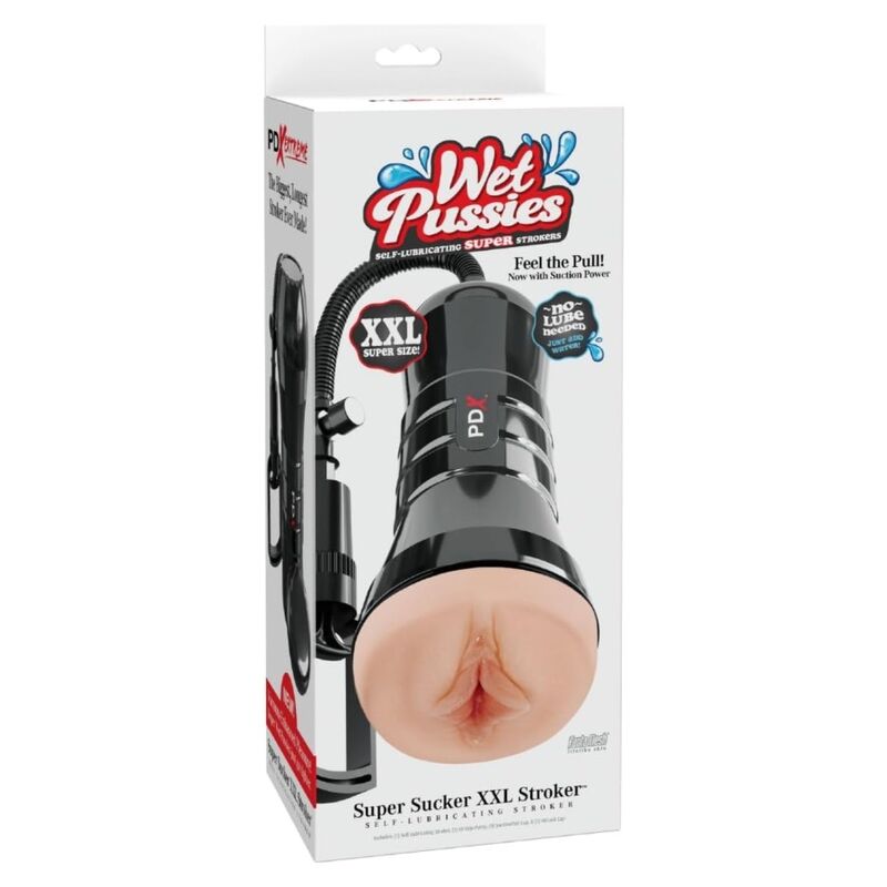 PDX EXTREME - WET PUSSIES SUPER SUCKER XXL LIGHT VAGINA STROKER WITH SUCTION 27.3 CM - immagine 5