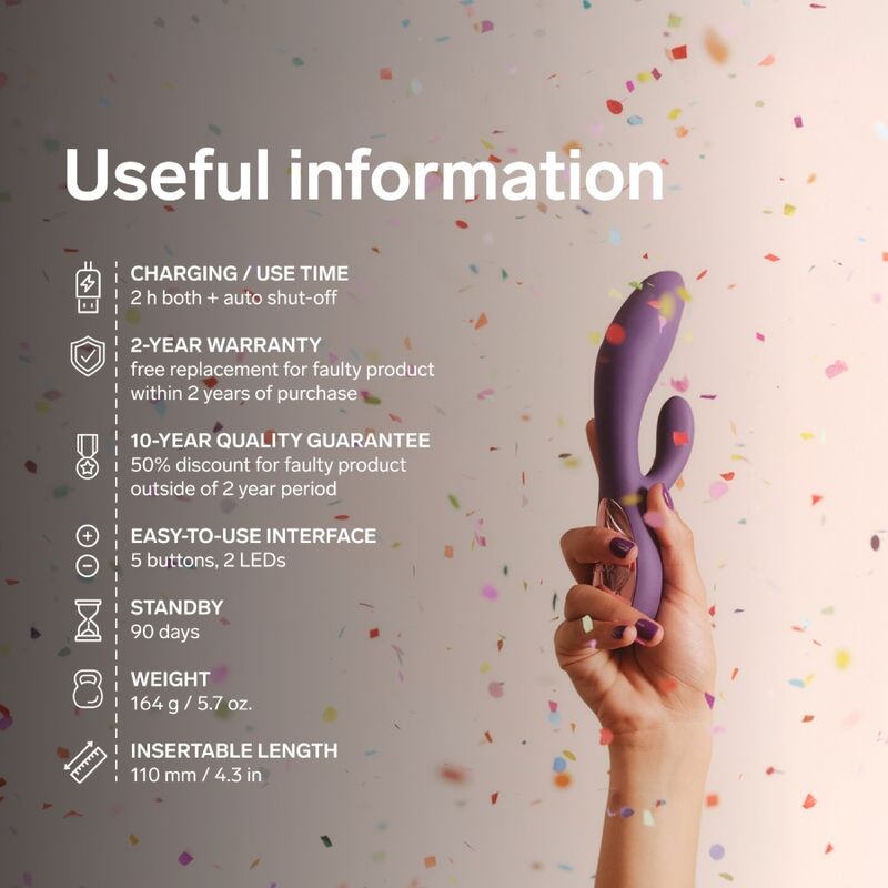 LELO - INA THRUST RABBIT VIBRATEUR À POUSSÉE VIOLET – Image 9