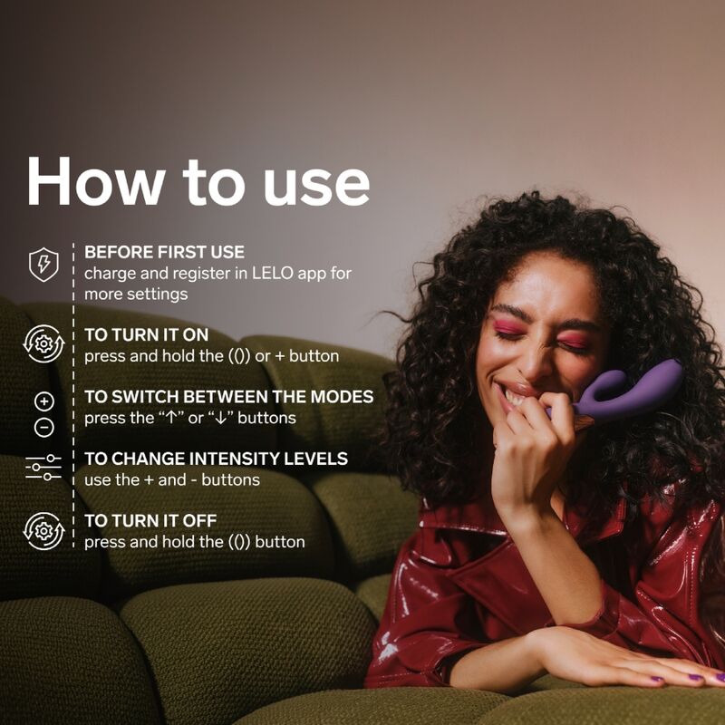LELO - INA THRUST RABBIT VIBRATEUR À POUSSÉE VIOLET – Image 7