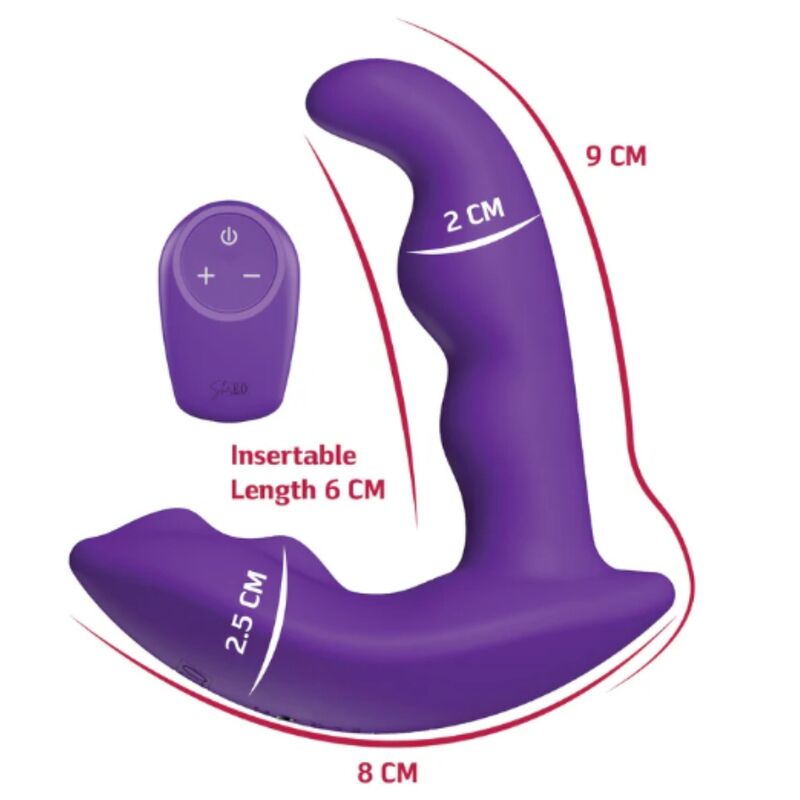 SHE.E.O - ESTIMULADOR ANAL VIBRADOR ROTATIVO CON CONTROL REMOTO MORADO - Imagen 3